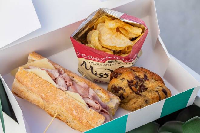Order Ham & Cheese Baguette Box food online from Common Bond Bistro & Bakery store, Houston on bringmethat.com