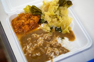 Order 3 Veggie Plate food online from Houston This Is It Cafe store, Houston on bringmethat.com