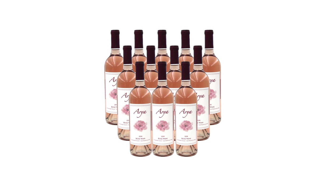 Order Arya Rose Wine, 2018, Case of 12 - 750mL rose wine (13.5% ABV) food online from Raindrop Wine store, Livermore on bringmethat.com