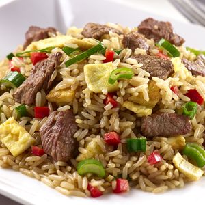 Order Beef Arroz Chaufa food online from Peru Gourmet store, Houston on bringmethat.com