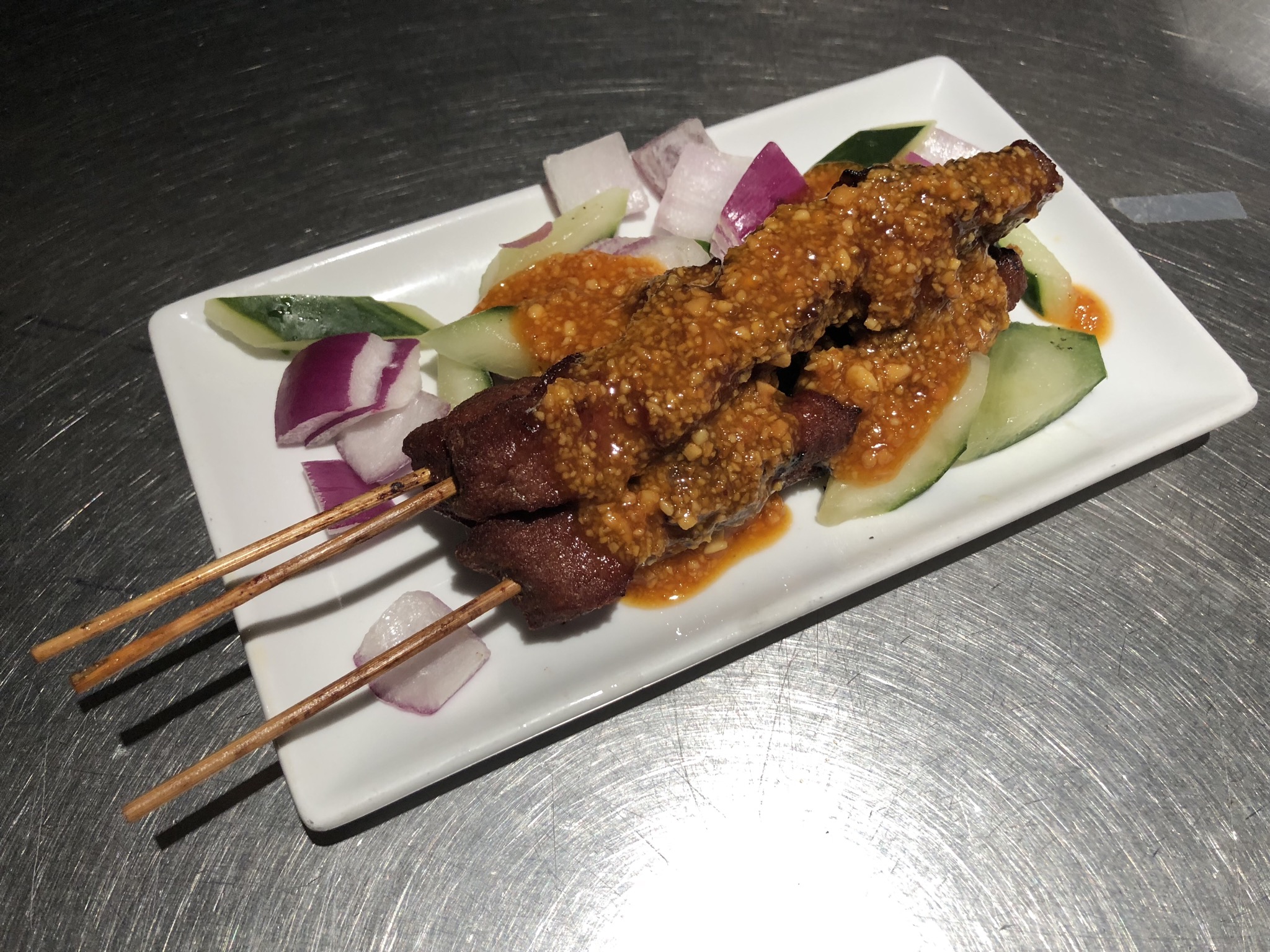 Order A2. Satay Beef food online from WK Restaurant store, New York on bringmethat.com