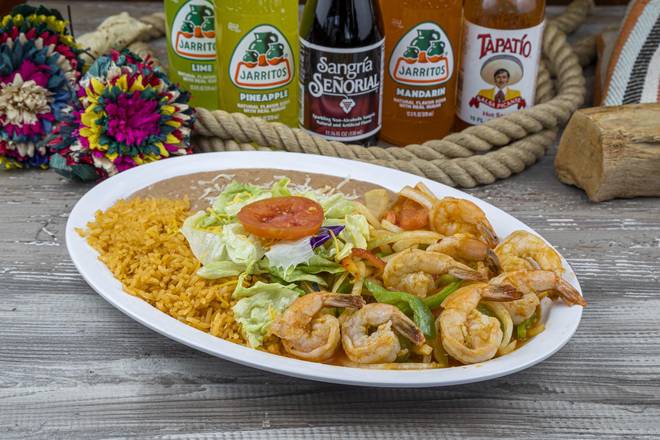 Order Shrimp Fajitas food online from Don Chillitos Mexican Grill store, Aloha on bringmethat.com
