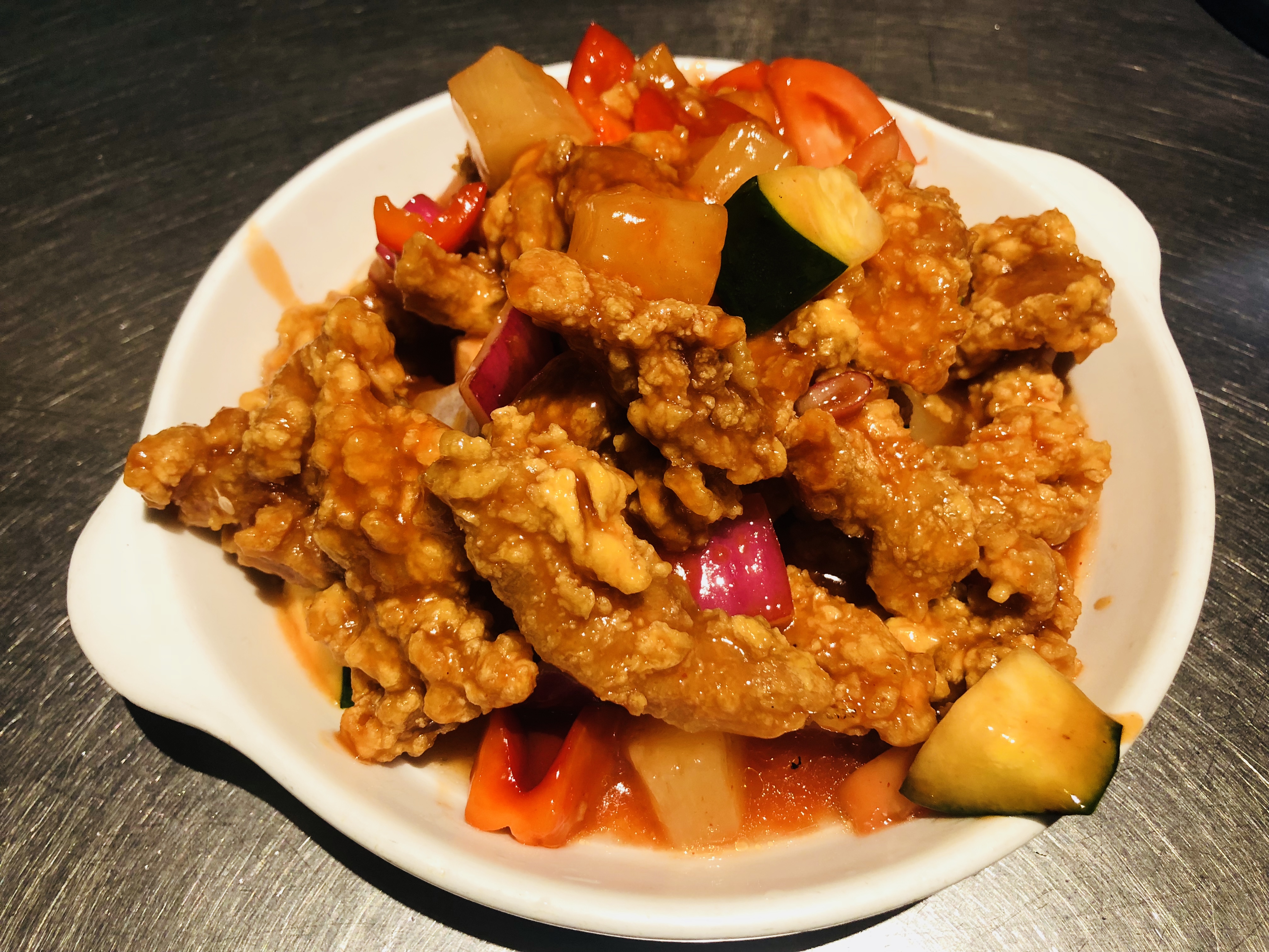Order C9. Sweet and Sour Chicken food online from Wk Restaurant store, New York on bringmethat.com