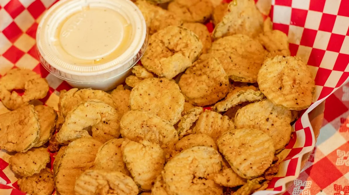 Order Fried Pickles food online from Chips Old Fashioned Hamburgers store, Dallas on bringmethat.com