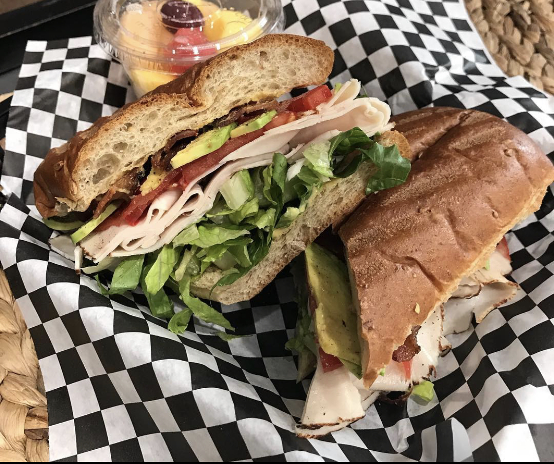 Order Premium Roasted Turkey Club   food online from Courtside Caffe store, Los Angeles on bringmethat.com