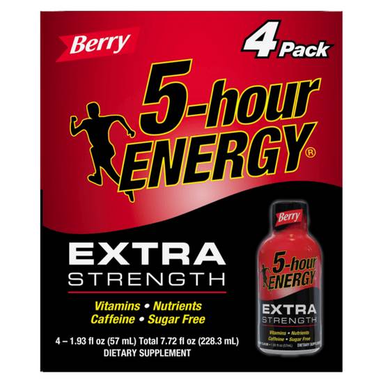 Order 5 Hour Energy Extra Berry 4pk food online from Casey store, Xenia on bringmethat.com