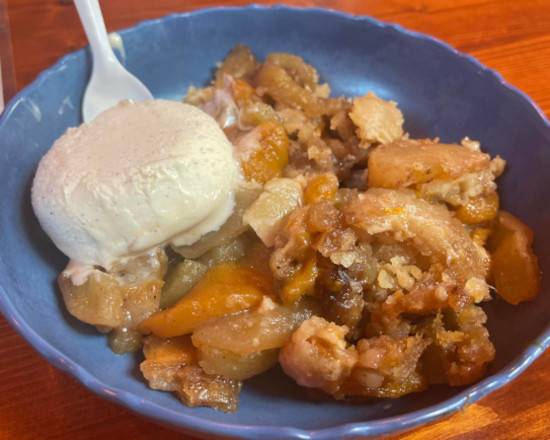 Order Peach Cobbler food online from Millie's Plughouse store, Green on bringmethat.com