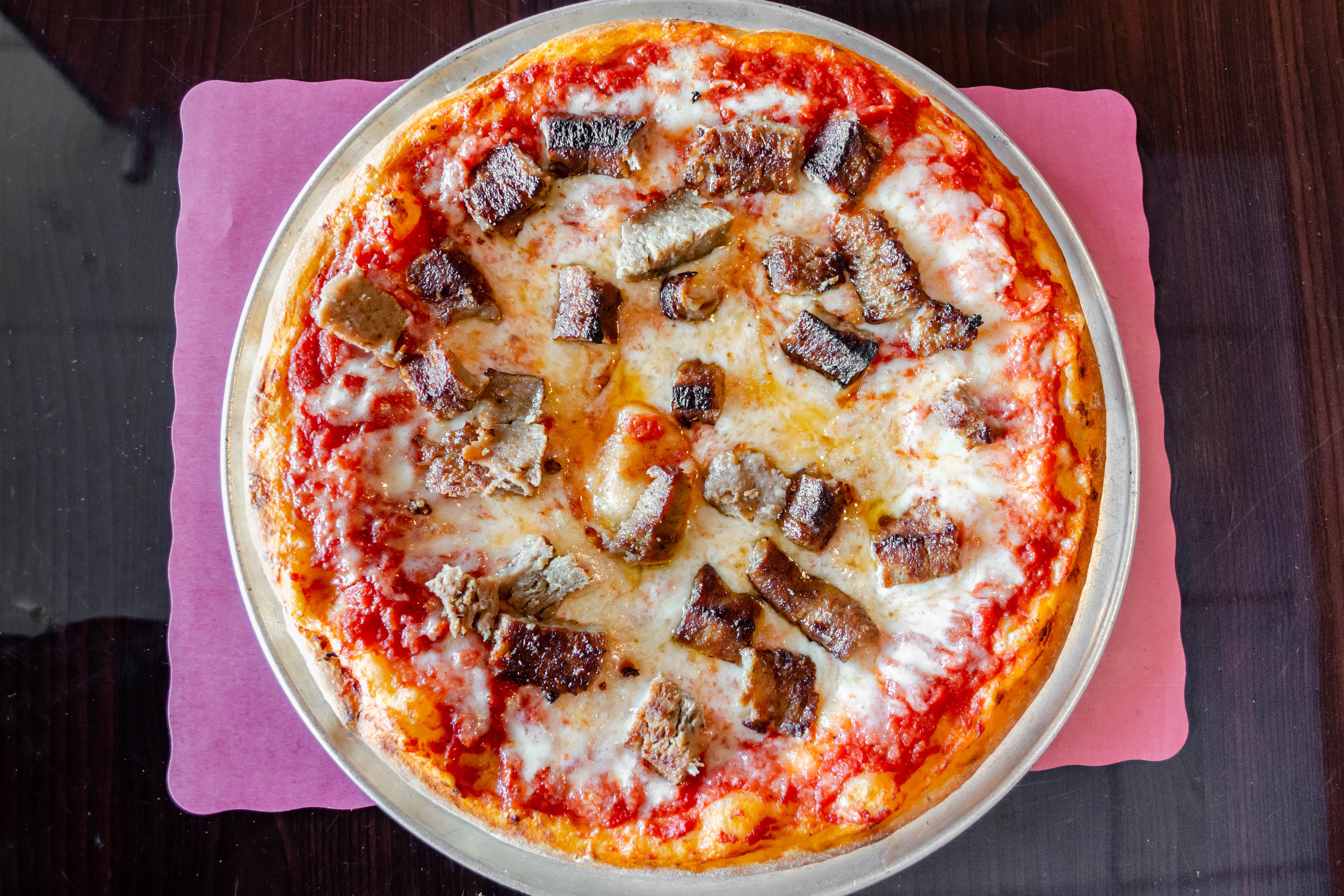 Order Gyro Pizza - Medium food online from Mykonos Restaurant store, North Arlington on bringmethat.com