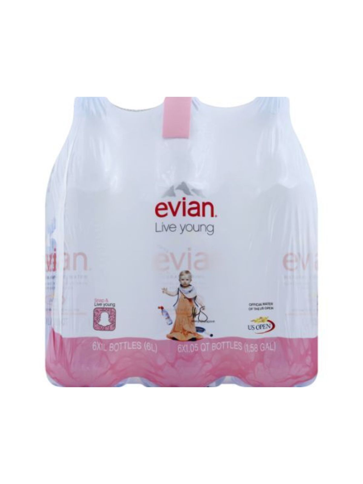 Order Evian Spring Water (1 L x 6-pack) food online from Stock-Up Mart store, Marietta on bringmethat.com
