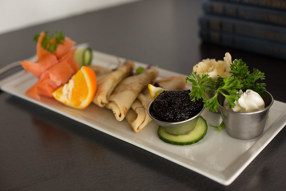 Order 2 oz. Black Caviar food online from Pushkin Restaurant store, San Diego on bringmethat.com
