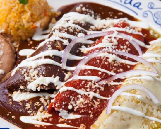 Order Enchiladas Trio food online from Frida Mexican Cuisine – Beverly Hills store, Beverly Hills on bringmethat.com