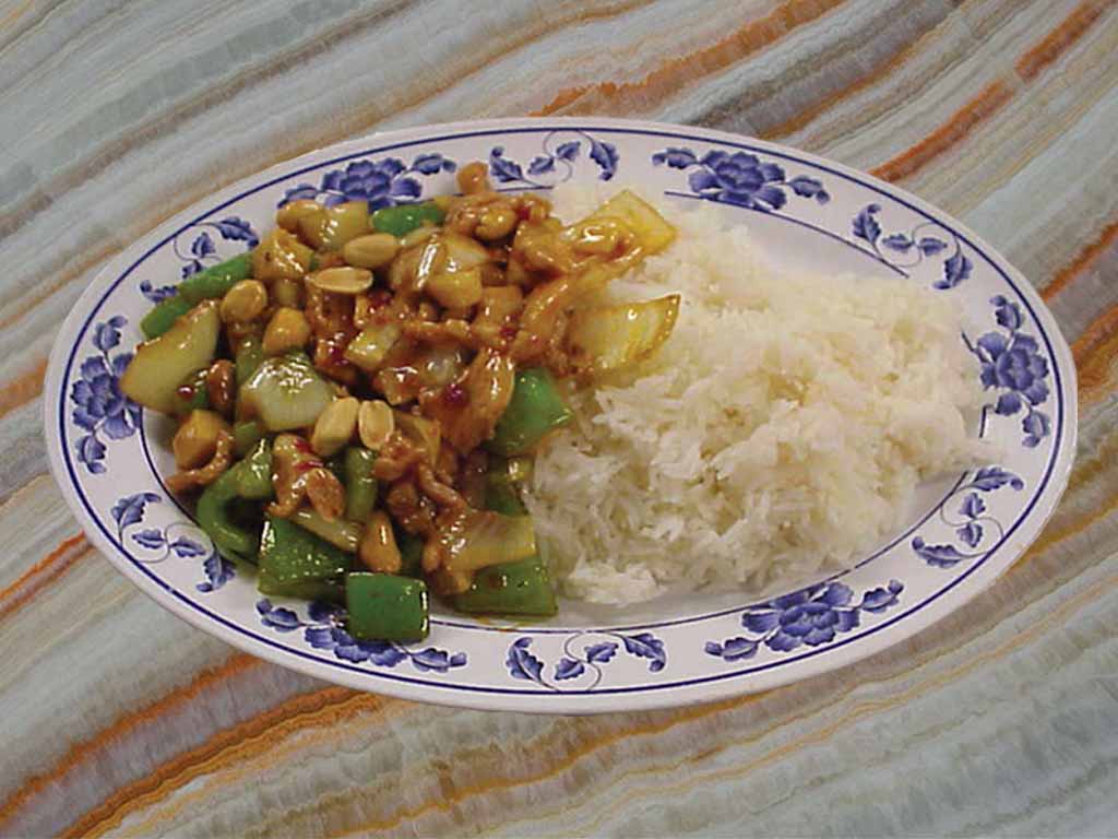 Order 818. Kung Pao over Rice food online from San Sun store, San Francisco on bringmethat.com