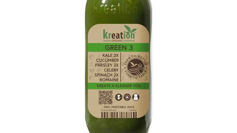 Order Green 3 32 oz  food online from Kreation store, Manhattan Beach on bringmethat.com