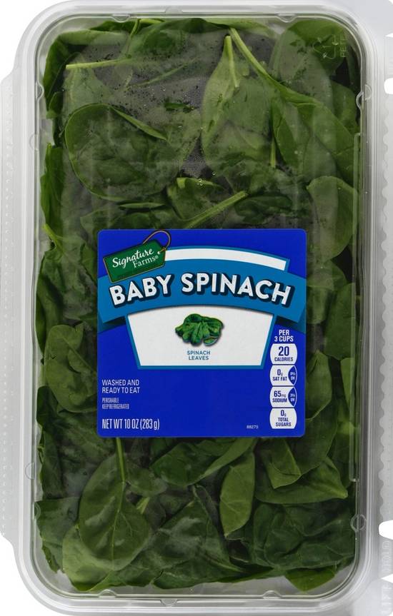 Order Signature Farms · Baby Spinach (10 oz) food online from Albertsons Express store, Watauga on bringmethat.com