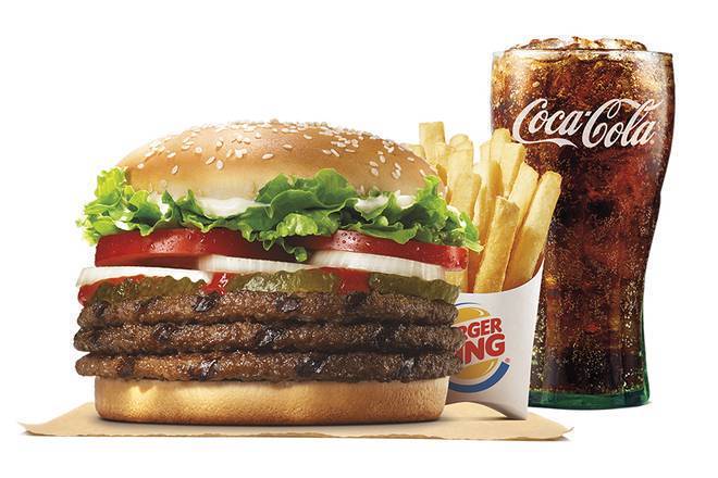 Order Triple WHOPPER® Meal food online from Burger King store, Saint Joseph on bringmethat.com