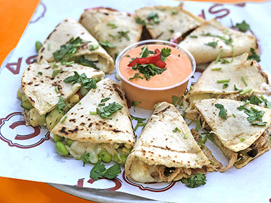 Order Tres Quesadillas Platter food online from C Casa store, Napa on bringmethat.com