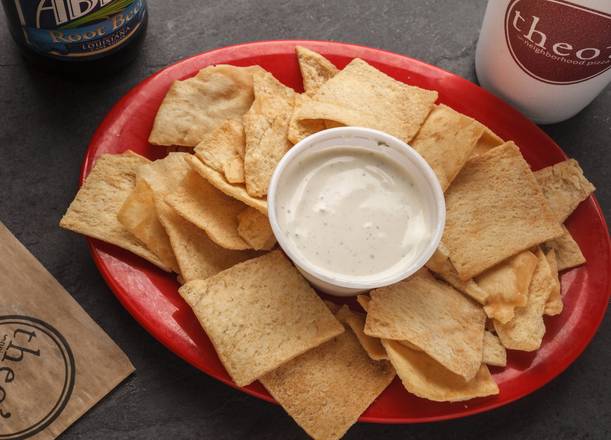 Order Pita Chips and Creamy Italian Dressing food online from Theo Neighborhood Pizza store, Covington on bringmethat.com