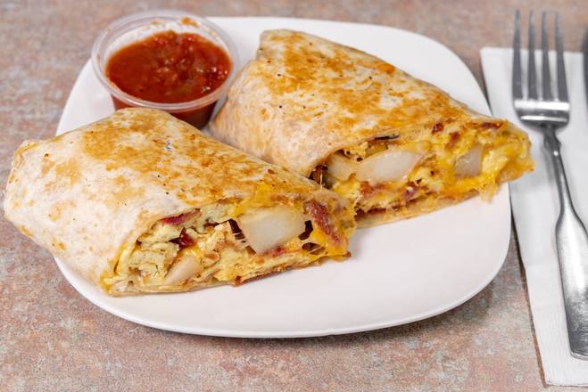 Order Breakfast Burrito food online from Sal Pizza & Bagelry store, La Verne on bringmethat.com