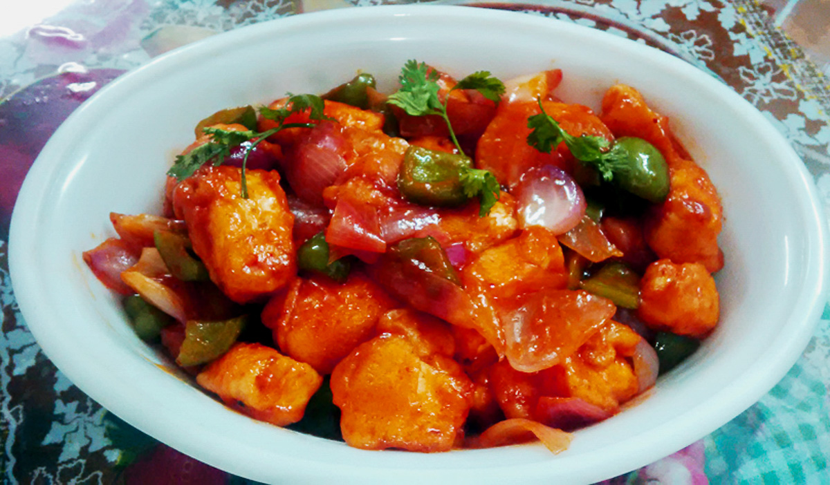 Order Chilli Paneer (16 oz) food online from Chef of India store, Jersey City on bringmethat.com
