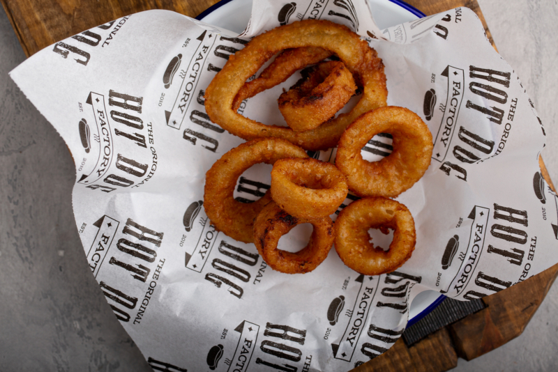 Order Beer Battered Onion Rings food online from The Original Hot Dog Factory store, Voorhees on bringmethat.com
