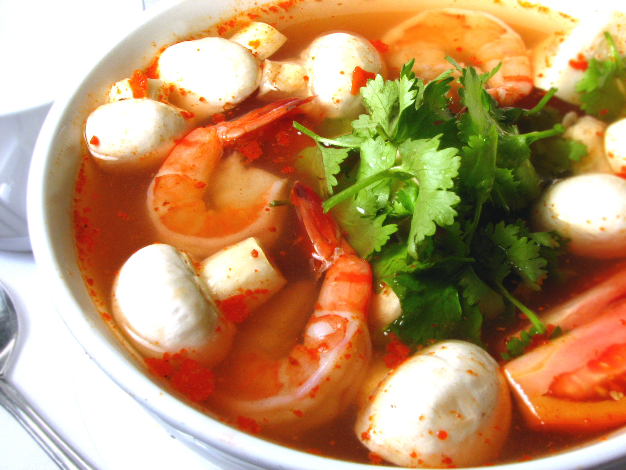 Order Tom Yum Spicy Soup (Bowl) food online from Typhoon Thai store, Middletown on bringmethat.com