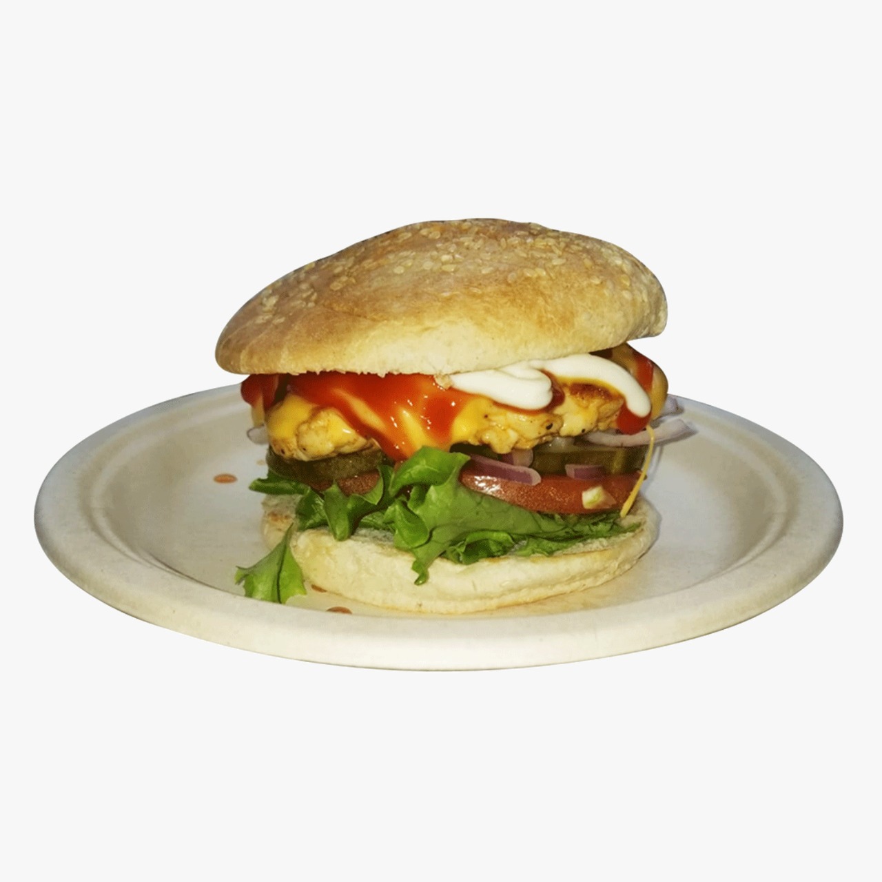 Order Chicken Burger Combo food online from Amsterdam Deli store, New York on bringmethat.com