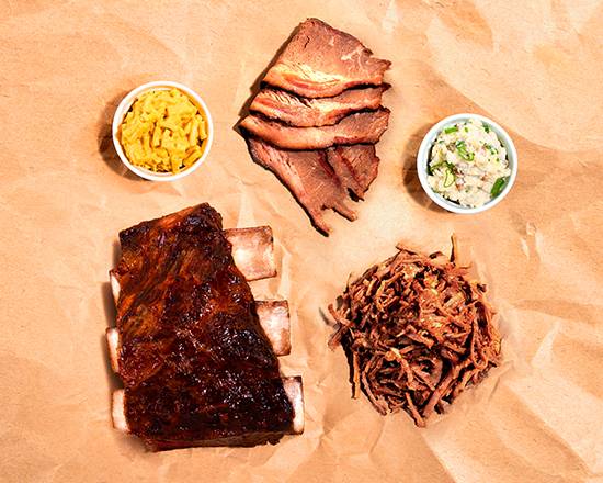 Order 3 Meat Plate food online from Omg Bbq Lol store, Oakland on bringmethat.com
