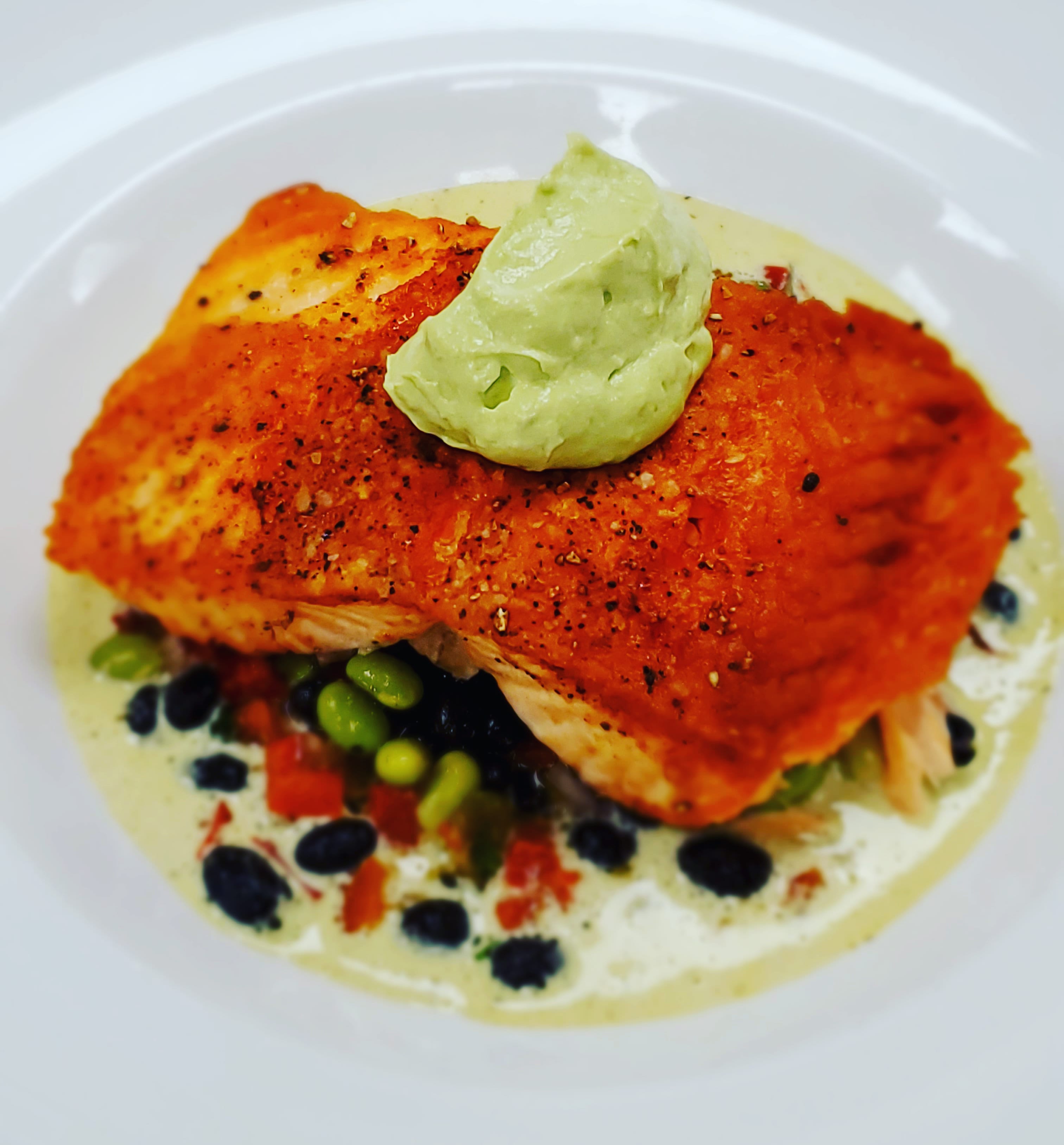 Order Pan Seared Salmon food online from Tavolo Wine Bar & Tuscan Grille store, Providence on bringmethat.com
