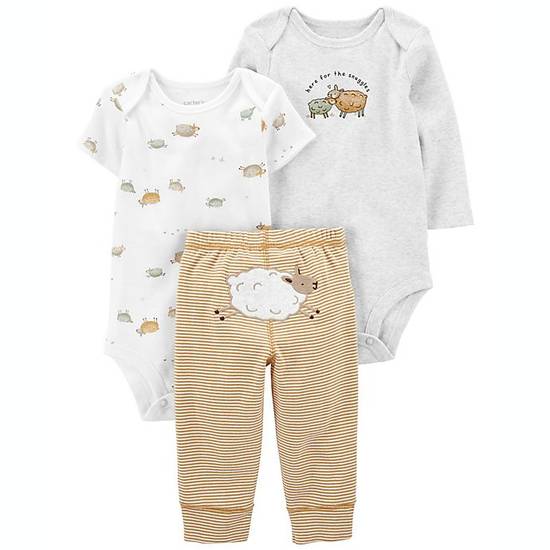 Order carter's® Size 24M 3-Piece Lamb Outfit Set in Grey food online from Bed Bath & Beyond store, Lancaster on bringmethat.com
