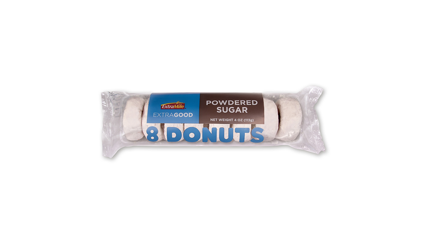 Order ExtraMile Powdered Sugar Donuts 4oz food online from Extramile store, La Quinta on bringmethat.com