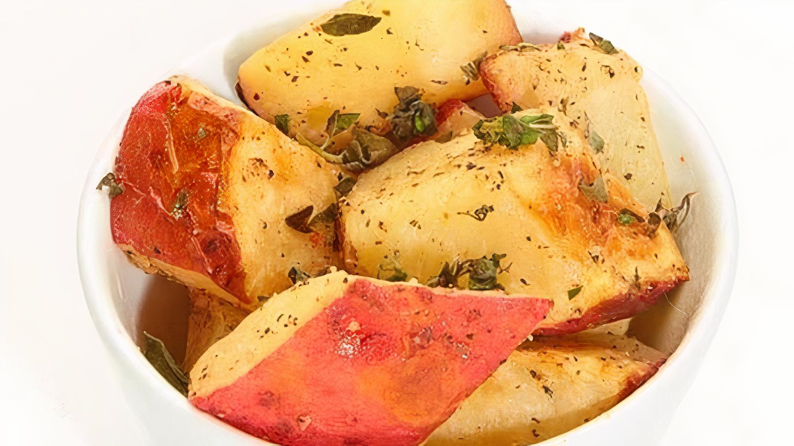 Order Side of Roasted New Potatoes food online from Taziki Mediterranean Cafe store, Alpharetta on bringmethat.com