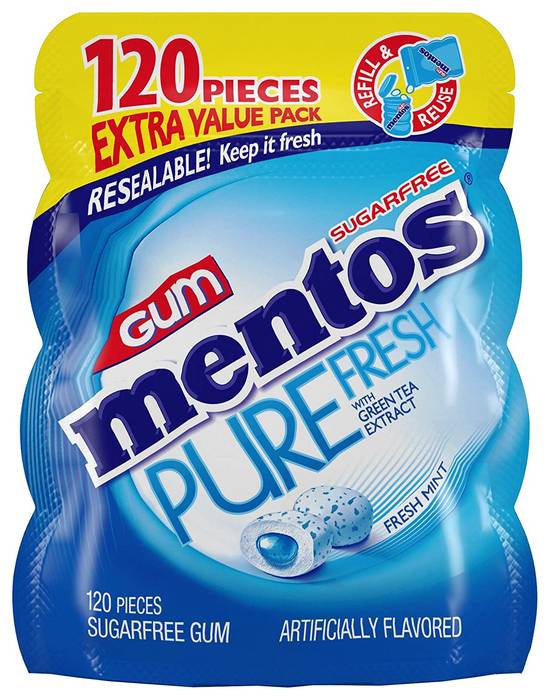 Order Mentos Pure Fresh Gum Fresh Mint (120 ct) food online from Rite Aid store, Eugene on bringmethat.com