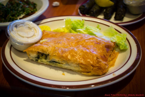 Order Spinach Pie food online from Mediterranean Cuisine store, Brentwood on bringmethat.com