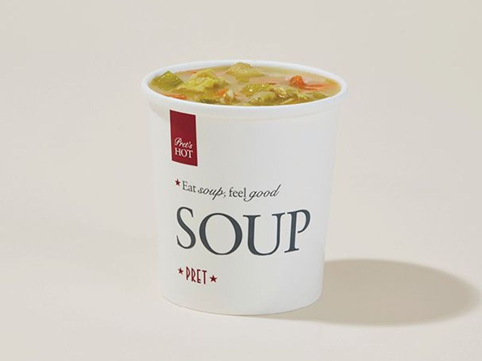 Order Turmeric Chicken & Farro Soup Large food online from Pret A Manger store, New York on bringmethat.com
