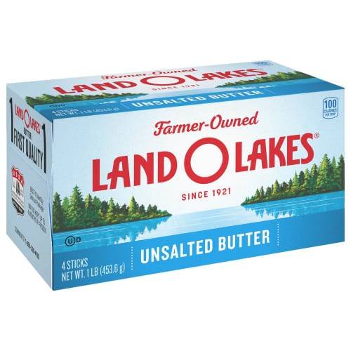 Order Land O'Lakes · Unsalted Butter Sticks (4 x 4 oz) food online from Winn-Dixie store, Anniston on bringmethat.com