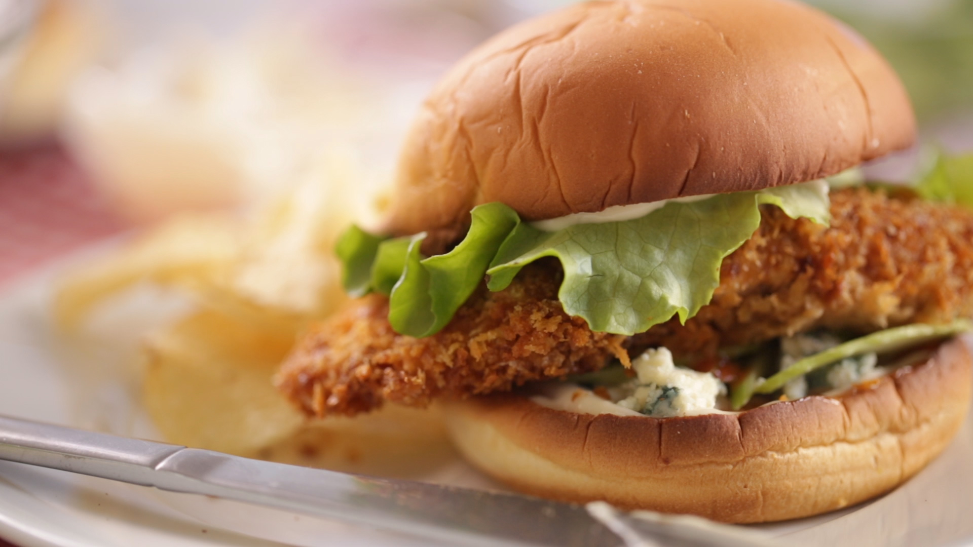 Order Buffalo Chicken Burger food online from Pizza Station store, Bellevue on bringmethat.com