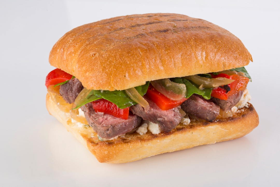 Order Grilled Prime Steak Panini food online from Fresh To Order - Cumberland Mall store, Atlanta on bringmethat.com
