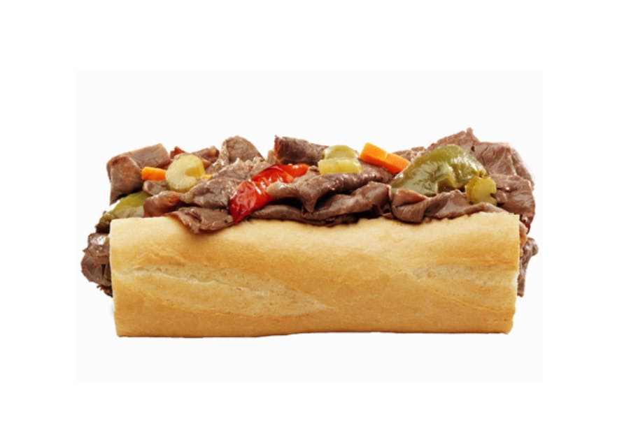 Order New York Strip Steak Sandwich - Sandwich food online from Barraco's Pizza store, Chicago on bringmethat.com