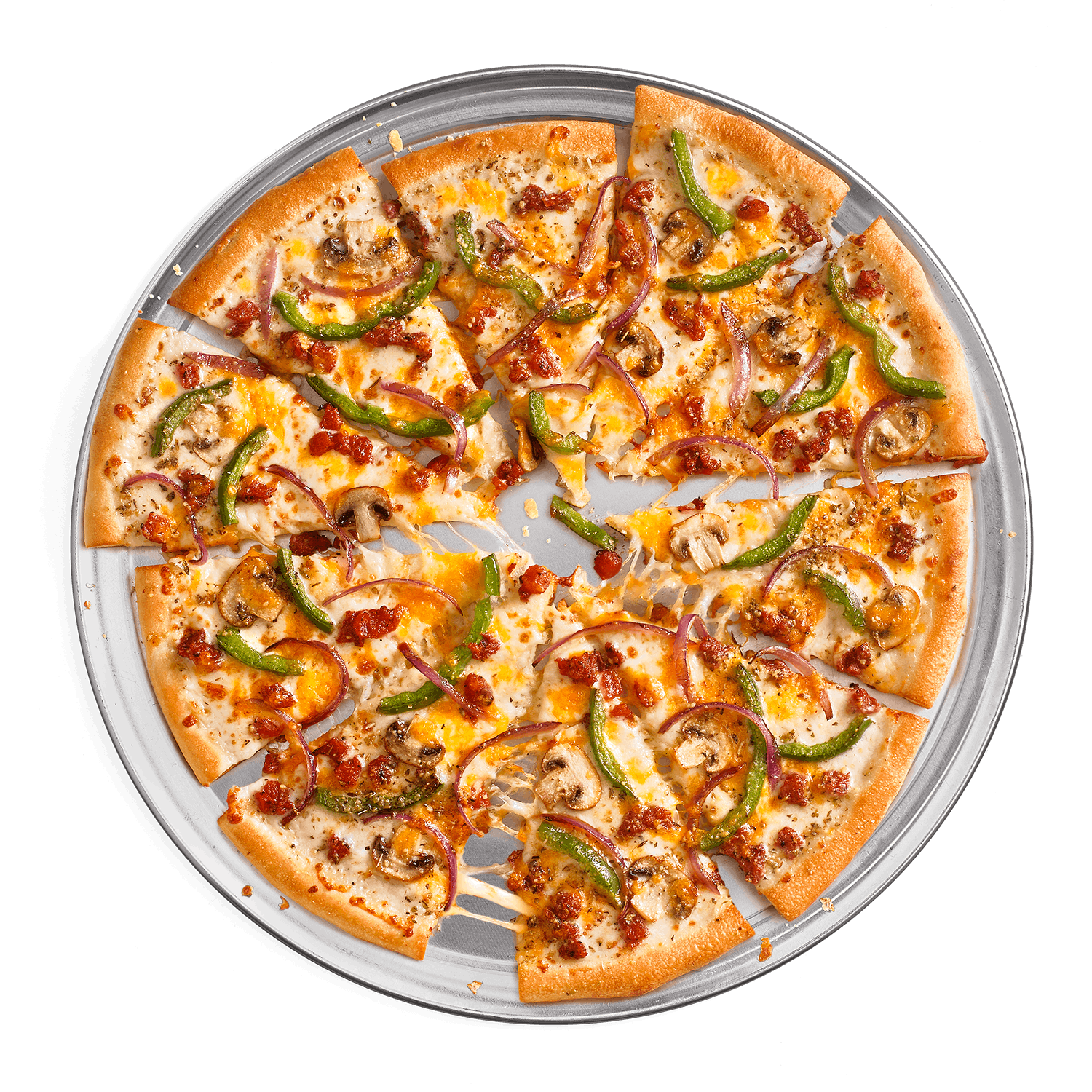 Order Zesty Veggie Pizza - Medium food online from Cicis Pizza store, Fort Worth on bringmethat.com