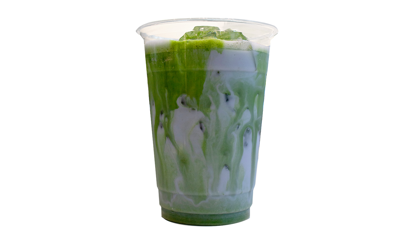 Order Blueberry Oat Milk Matcha Latte food online from Cha Redefine store, Los Angeles on bringmethat.com