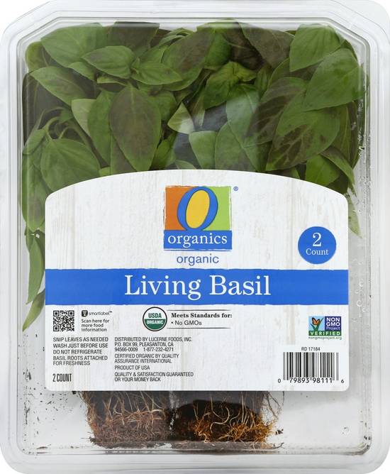 Order O Organics · Living Basil (2 ct) food online from Albertsons store, Highland on bringmethat.com