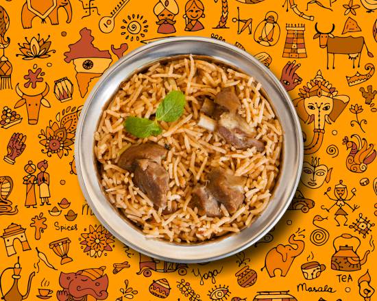 Order Peshawari Goat Biryani food online from Gunpowder Cafe store, North Brunswick Township on bringmethat.com