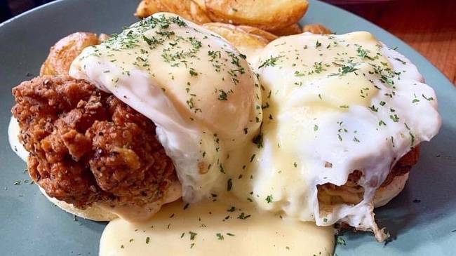 Order FRIED CHICKEN BENEDICT food online from Cracked And Battered store, San Francisco on bringmethat.com