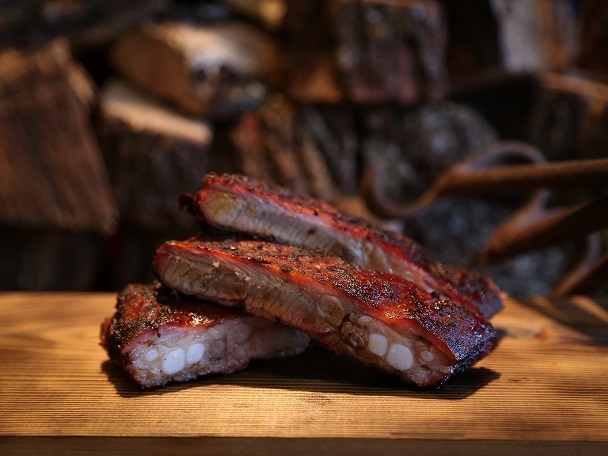 Order Texas Pork Ribs By The LB - 3rd Party food online from Cousin Barbq store, Crowley on bringmethat.com