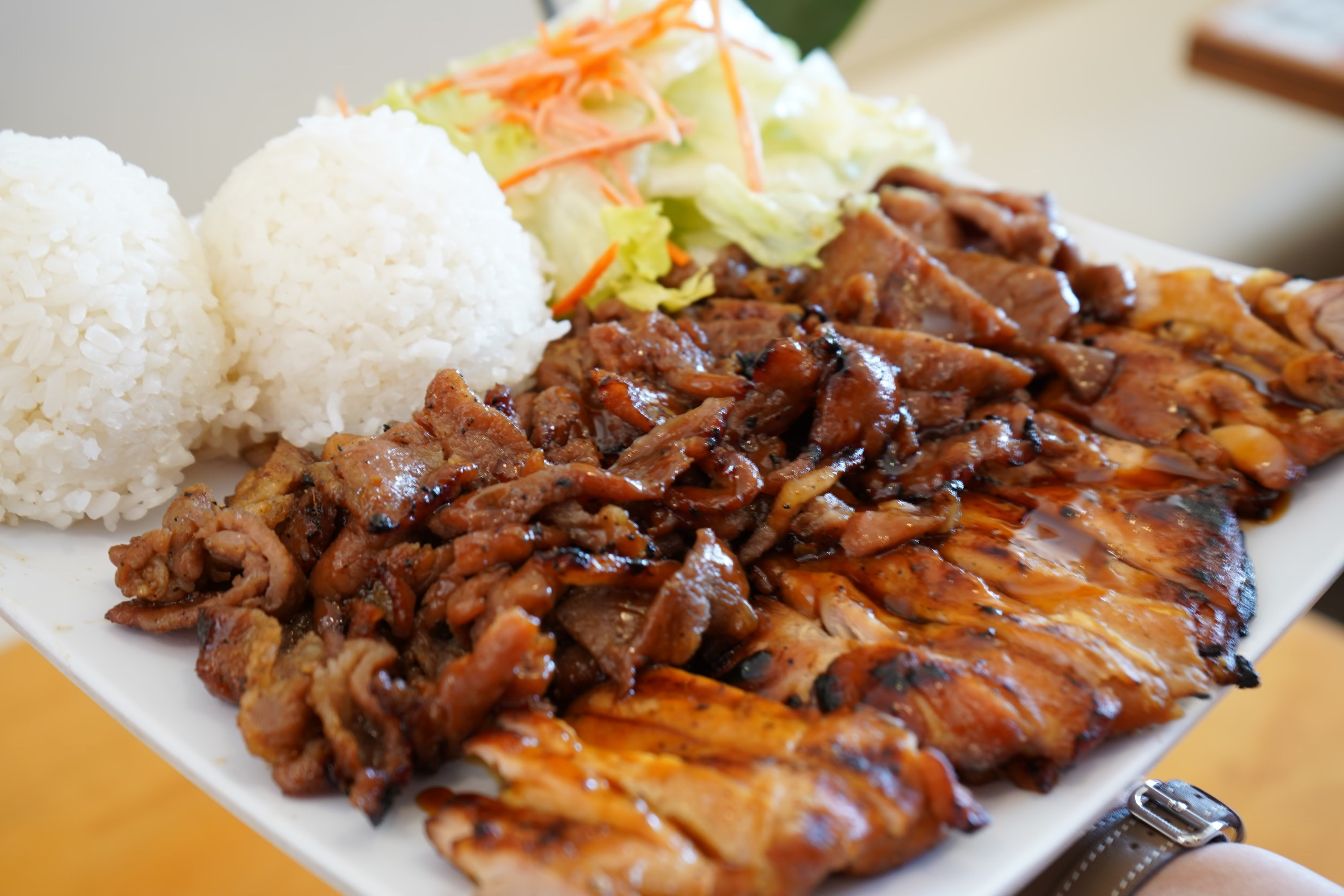 Order Chicken and Pork Combo food online from Joy Teriyaki store, Troutdale on bringmethat.com
