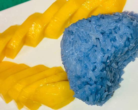 Order Blue butterfly sticky rice mango food online from Basil Cart store, San Francisco on bringmethat.com
