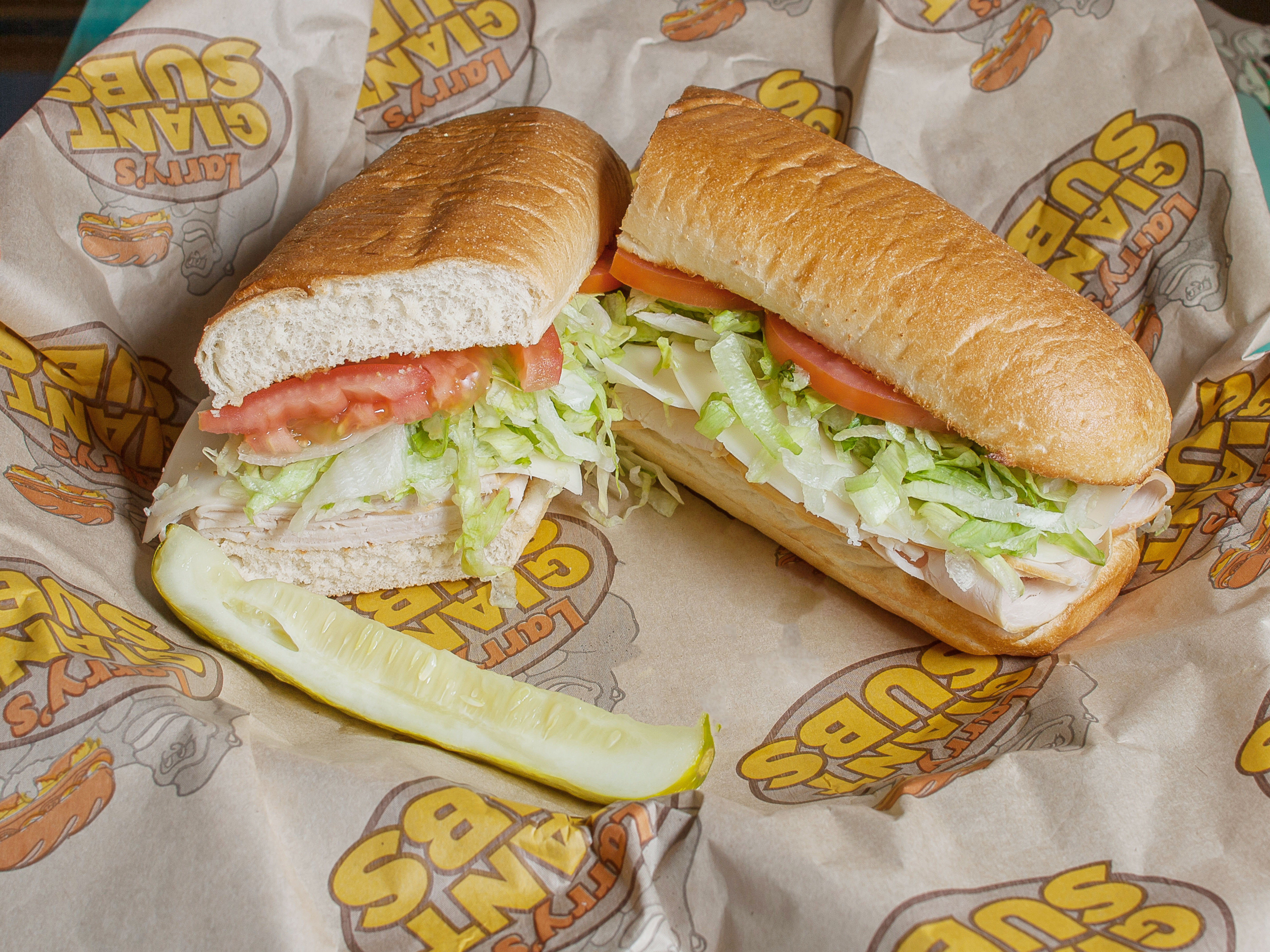 Order Turkey Breast Cold Sub food online from Larry Giant Subs store, Fayetteville on bringmethat.com