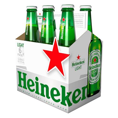 Order Heineken Light - 12 oz Bottle/6 Pack food online from Bottle Shop & Spirits store, Los Alamitos on bringmethat.com