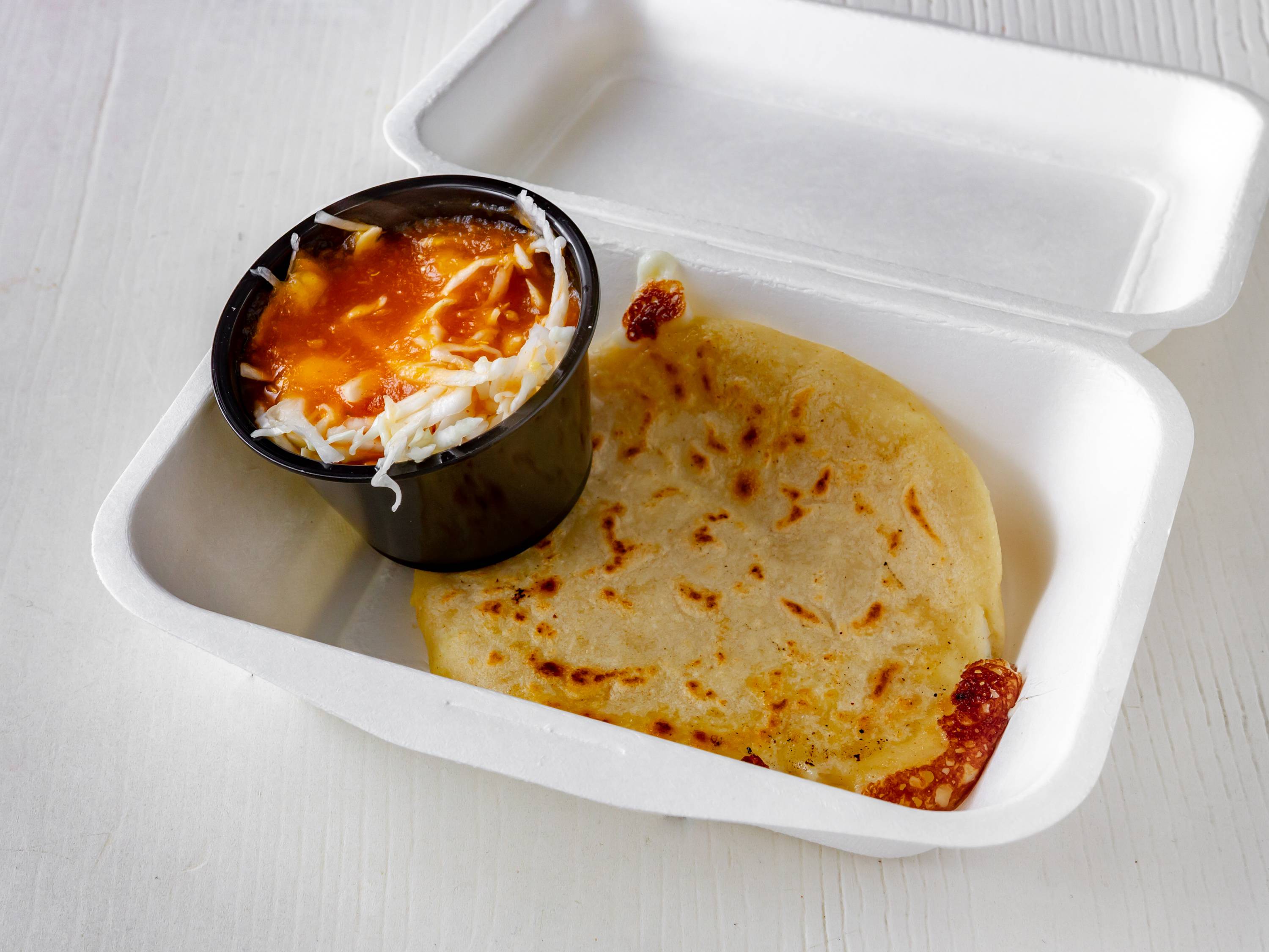 Order 9. Pupusa con Queso food online from Diner Latino Pupuseria store, Middle River on bringmethat.com