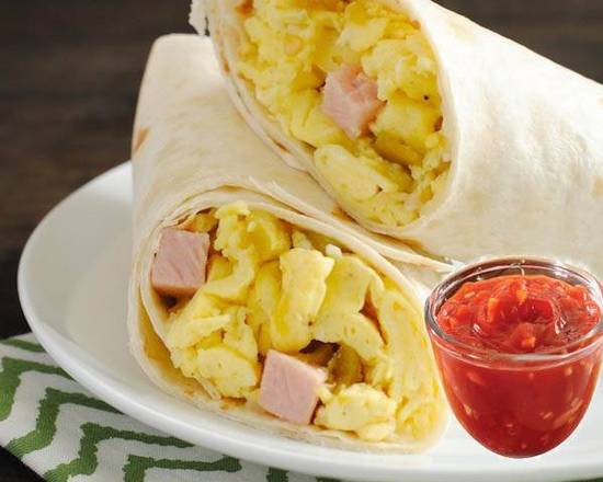 Order Ham Burrito food online from Soup Kettle Grille store, Meridian on bringmethat.com